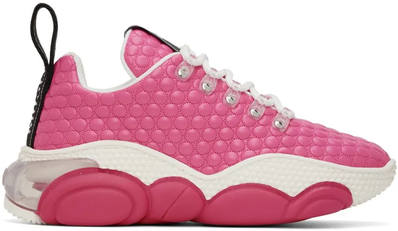 Moschino Pink Teddy Bubble Sneakers (MA15553G0F MAG)