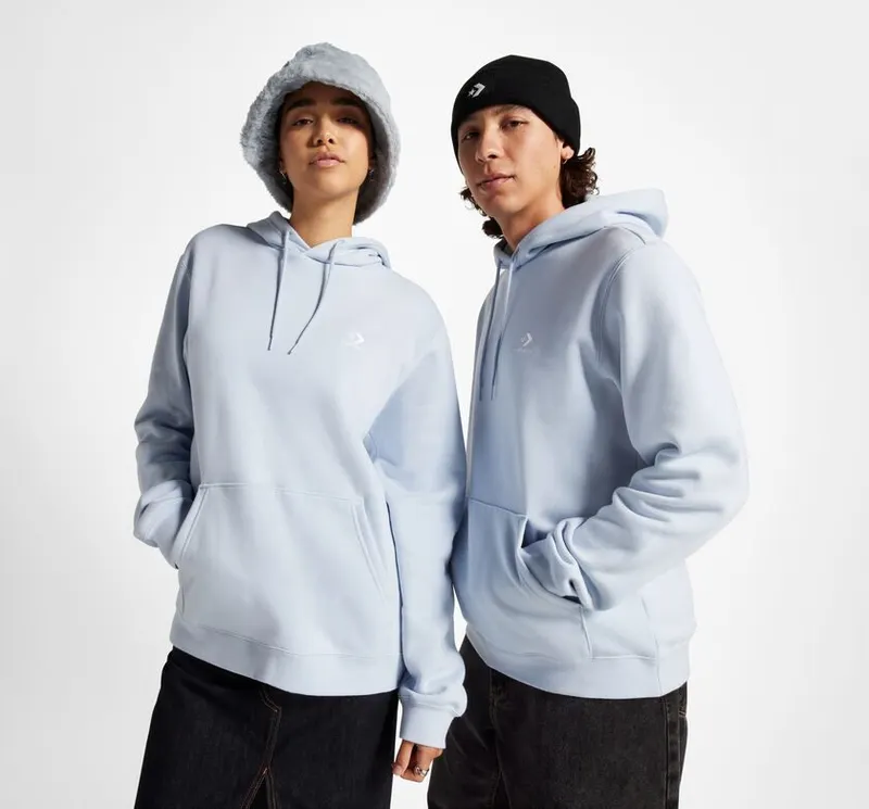Converse Converse Go-To Embroidered Star Chevron Fleece Hoodie met standaardpasvorm Cloudy Daze (10024509-A27)