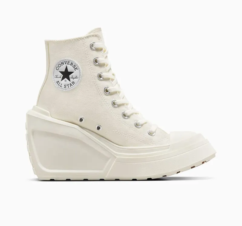 Converse Chuck 70 De Luxe Wedge Egret/zwart/wit (A06479C)