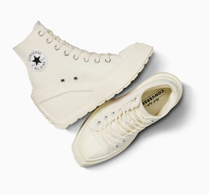 Converse Chuck 70 De Luxe Wedge Egret/zwart/wit (A06479C)