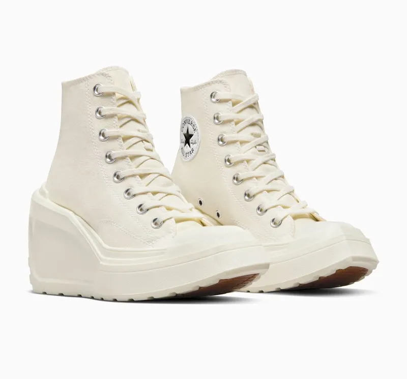 Converse Chuck 70 De Luxe Wedge Egret/zwart/wit (A06479C)