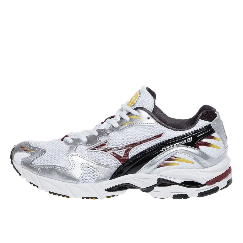 Mizuno Wave Rider 10 White / Cabernet / Silver (D1GA210410)