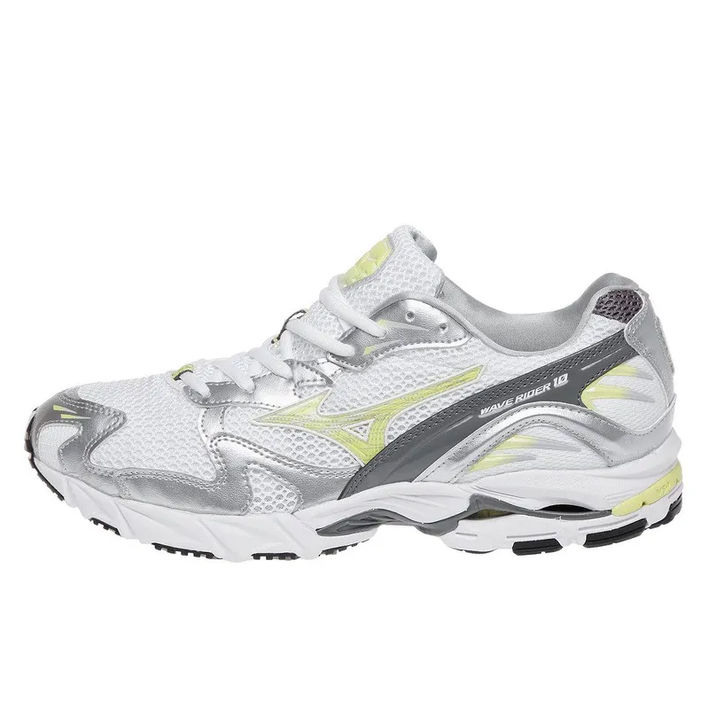 Mizuno Wave Rider 10 White / Sunnylime / Silver (D1GA210411)