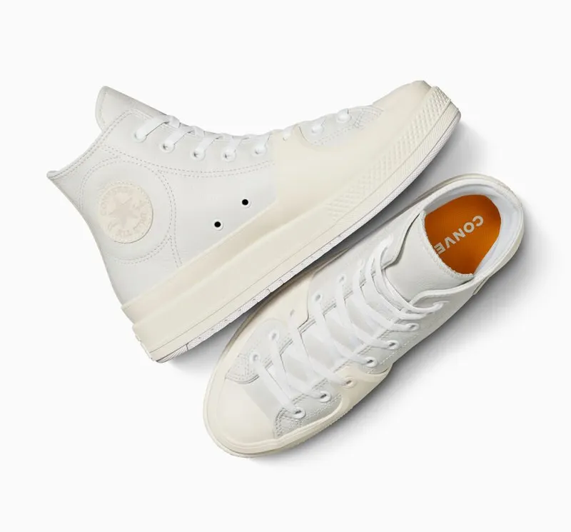 Converse Chuck Taylor All Star Construct Leather Wit/egret/geel (A02116C)