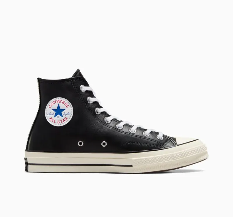 Converse Chuck 70 Leather Zwart/wit/egret (A07200C)