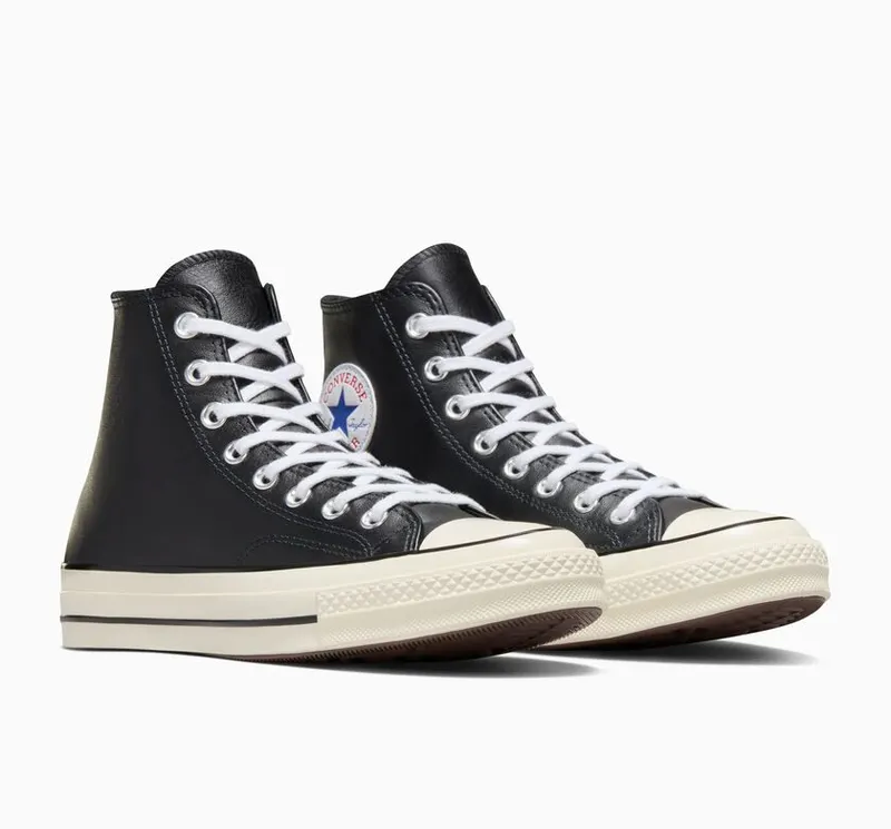 Converse Chuck 70 Leather Zwart/wit/egret (A07200C)