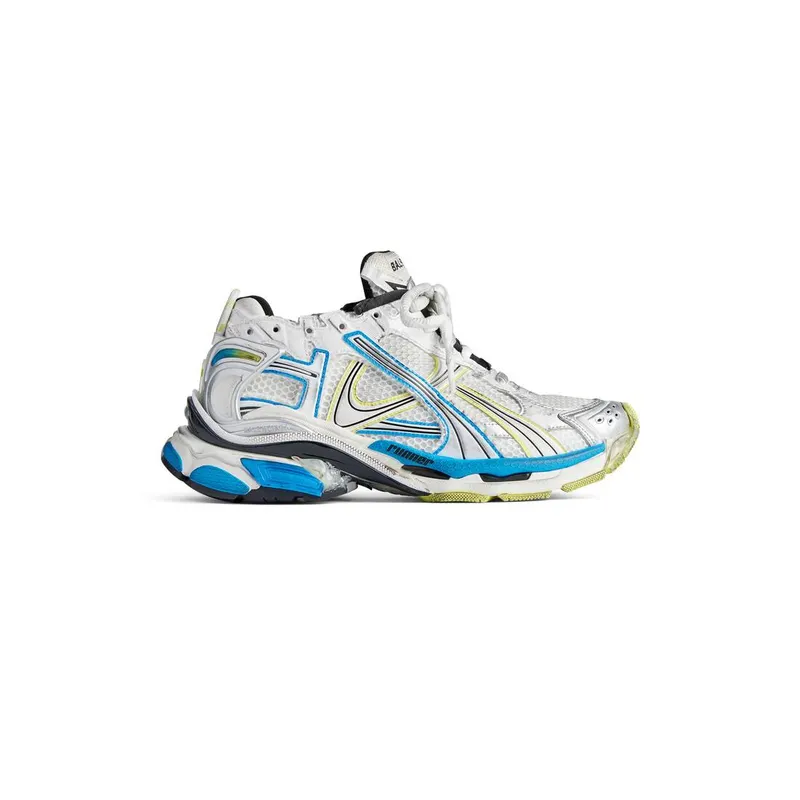 Balenciaga Runner Sneaker White / Yellow / Blue (772774W3RMU9074)