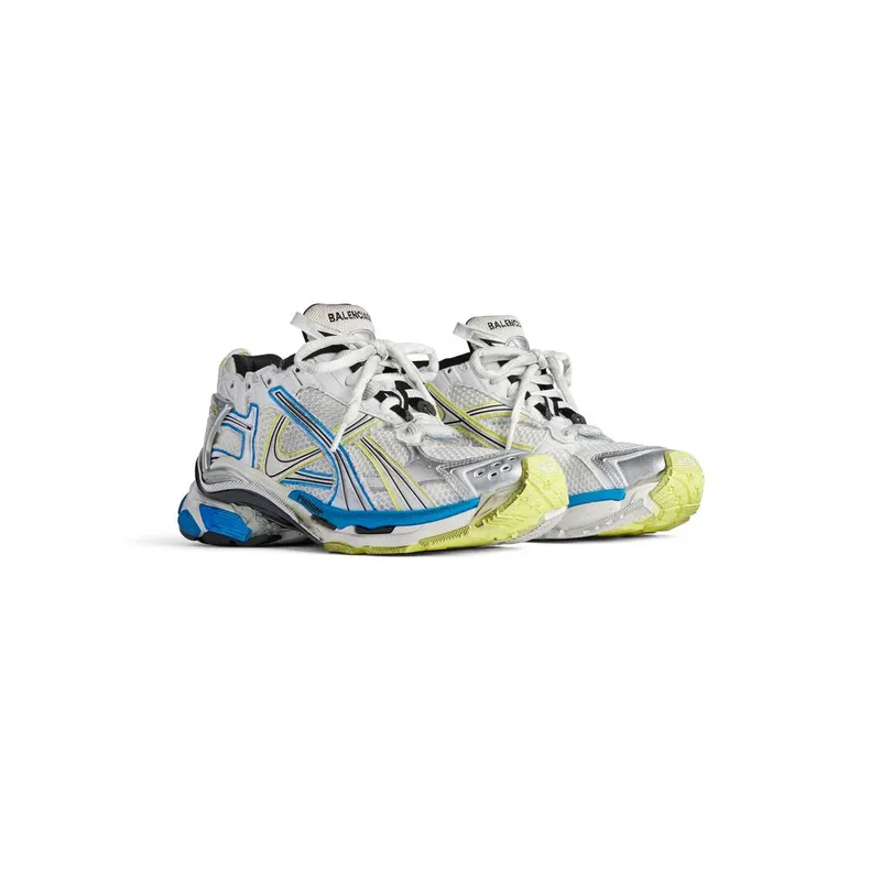 Balenciaga Runner Sneaker White / Yellow / Blue (772774W3RMU9074)