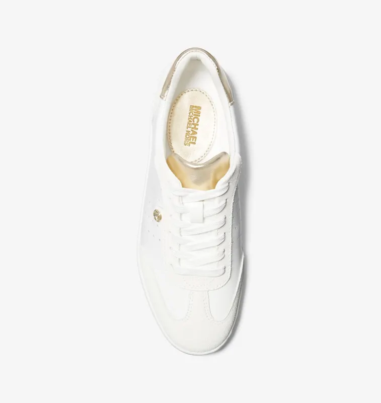 Michael Kors MK Scotty Leather Trainers – Pl Gld Multi (43S4SCFS1L-8236)