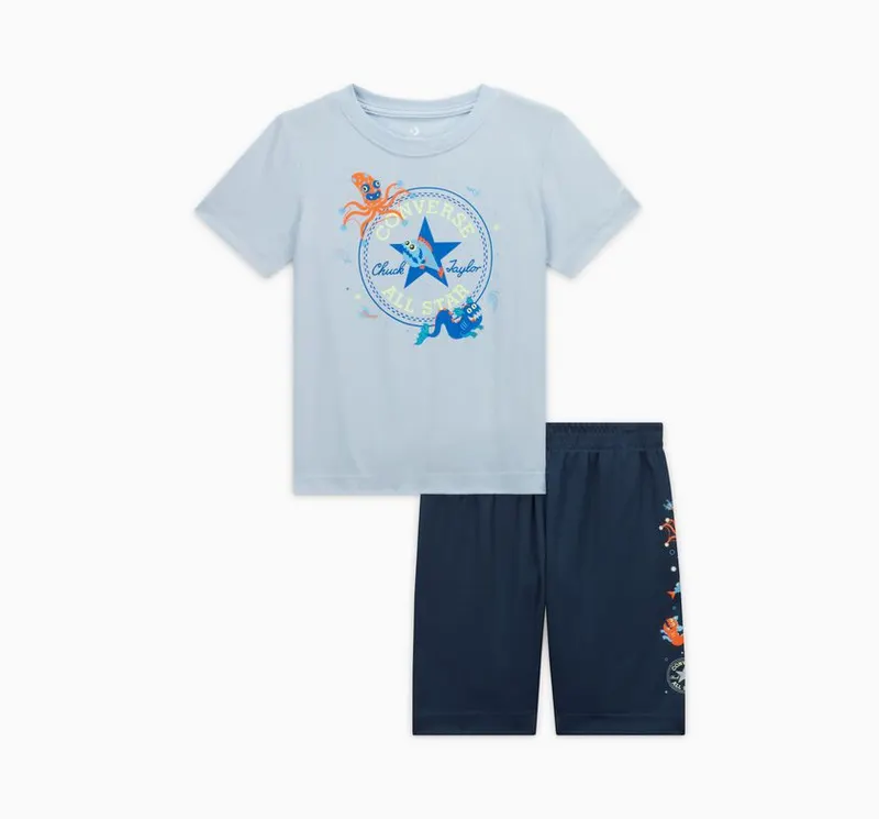Converse Deep Sea Cruisers T-Shirt & Shorts Set Converse Navy (10026476-A01)