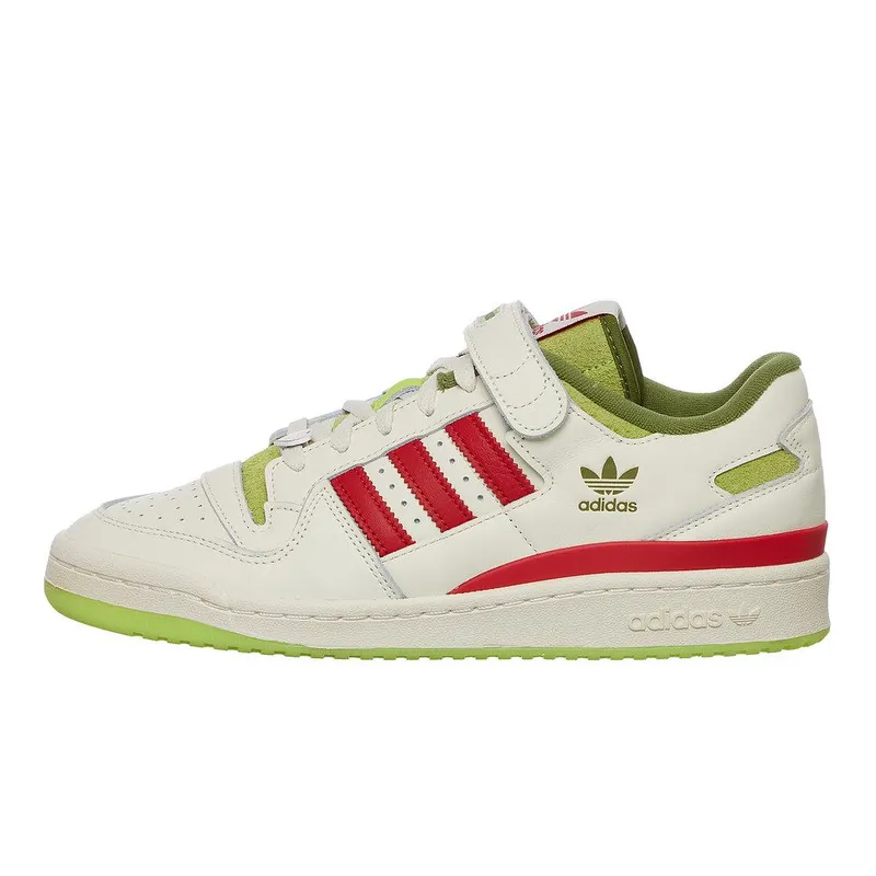 adidas Forum X The Grinch Trainers Cream White / Collegiate Red / Solar Slime (ID3512)