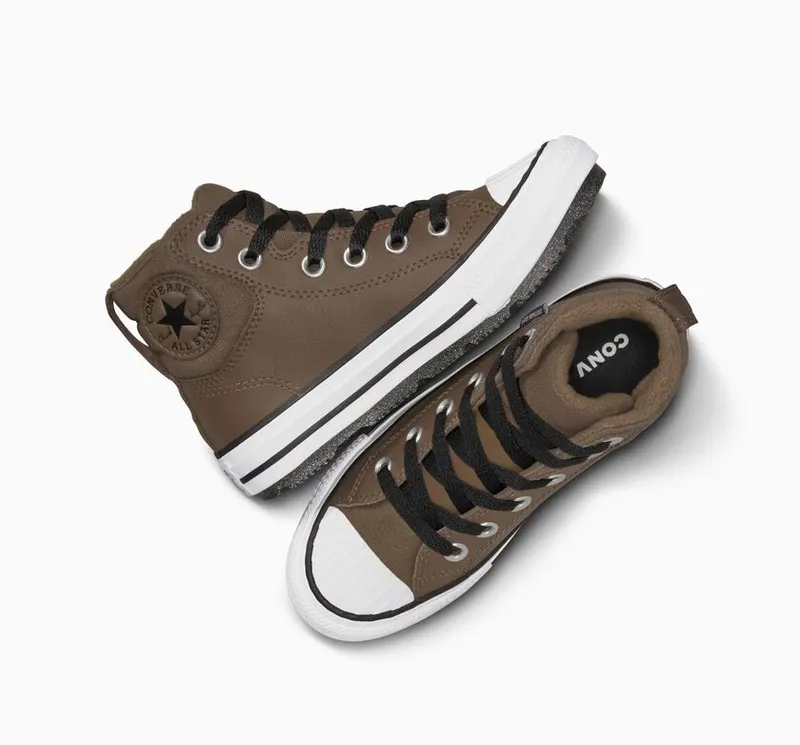 Converse Chuck Taylor All Star Berkshire Boot Leather Engine Smoke/black/white (A04812C)