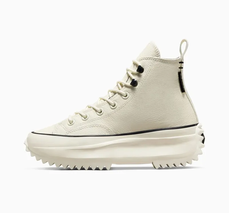 Converse Run Star Hike Platform Leather Egret/zwart/wit (A05389C)