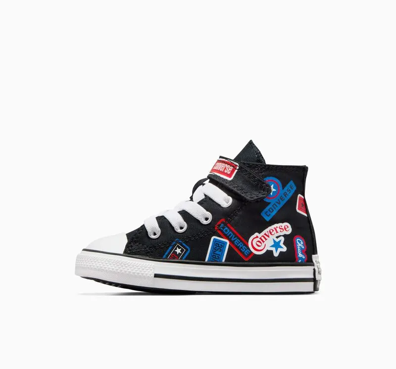 Converse Chuck Taylor All Star Easy On Stickers Zwart/fever Dream/blue Slushy (A06357C)
