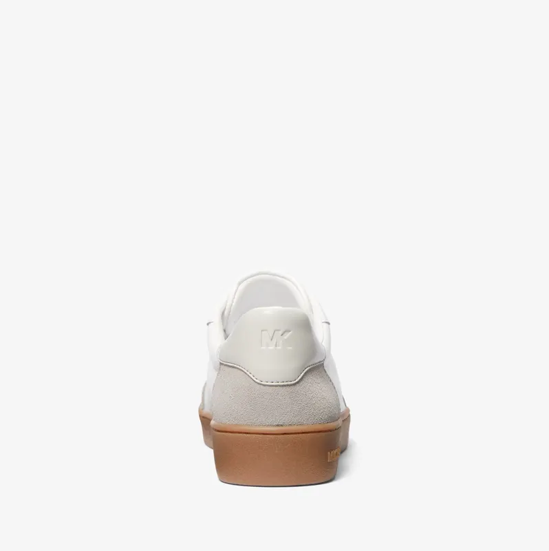 Michael Kors MK Scotty Leather Trainers – Aluminum Mlt (43S4SCFS3L-8702)