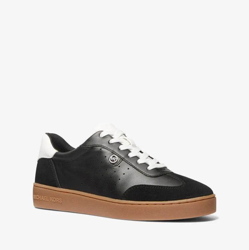 Michael Kors MK Scotty Leather Trainers – Black (43S4SCFS4L-0001)