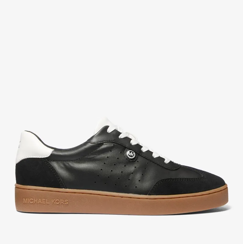 Michael Kors MK Scotty Leather Trainers – Black (43S4SCFS4L-0001)