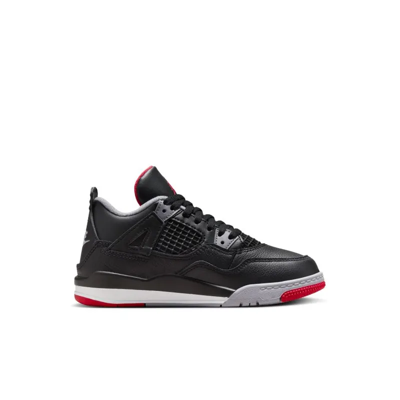 Jordan Brand Jordan 4 Retro ‘Bred Reimagined’ (Preschool) Black (BQ7669-006)