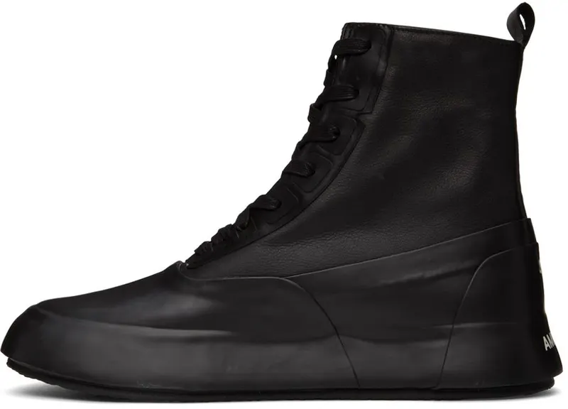 AMBUSH Black Leather Sneakers (BMIE002S22MAT001)