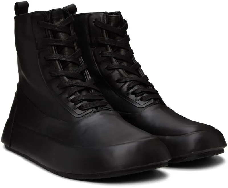 AMBUSH Black Leather Sneakers (BMIE002S22MAT001)