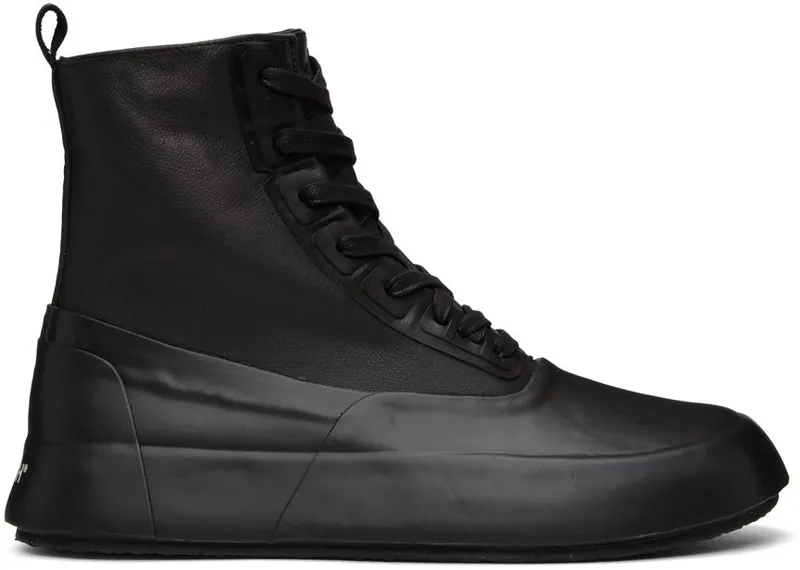 AMBUSH Black Leather Sneakers (BMIE002S22MAT001)