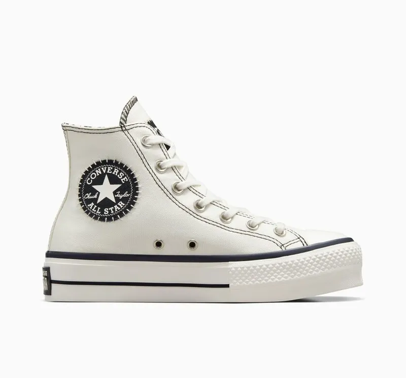 Converse Chuck Taylor All Star Lift Platform Egret/egret/zwart (A07113C)