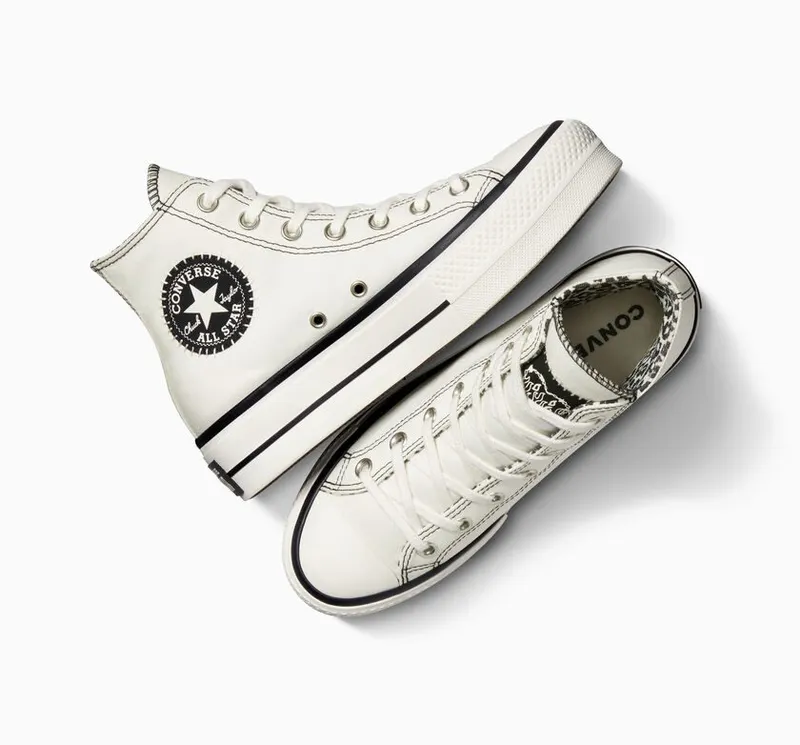 Converse Chuck Taylor All Star Lift Platform Egret/egret/zwart (A07113C)