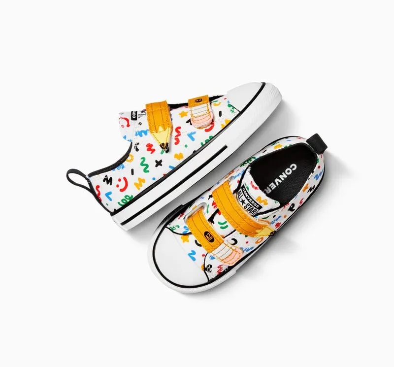 Converse Chuck Taylor All Star Easy On Doodles Wit/geel/zwart (A07219C)