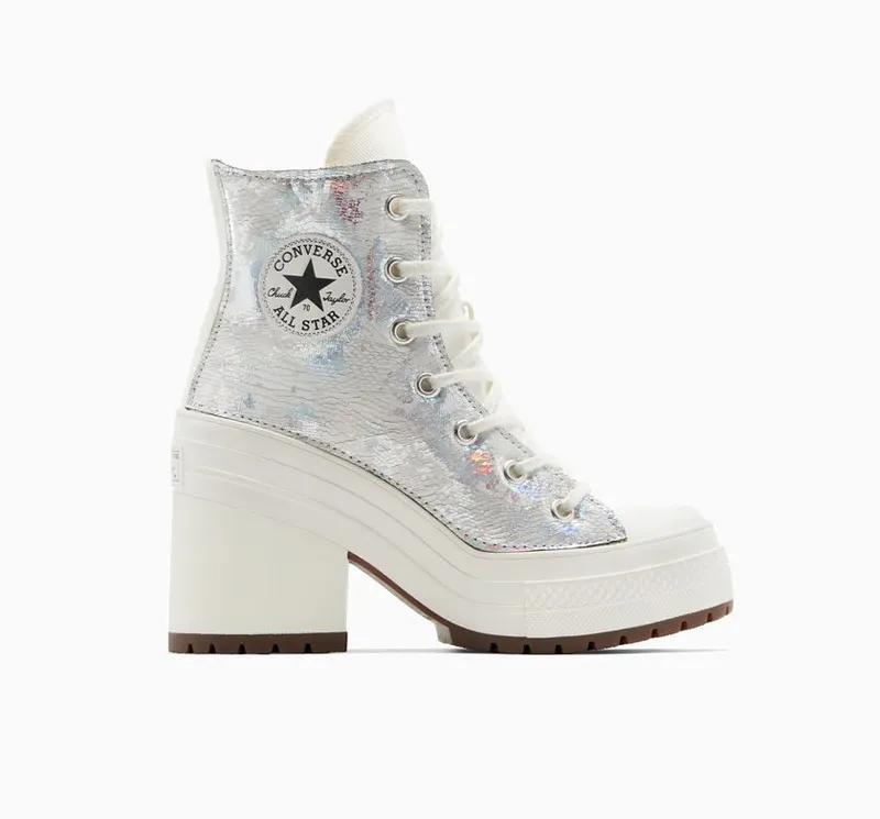 Converse Chuck 70 De Luxe Heel Metallic Metal Silver (A07918C)
