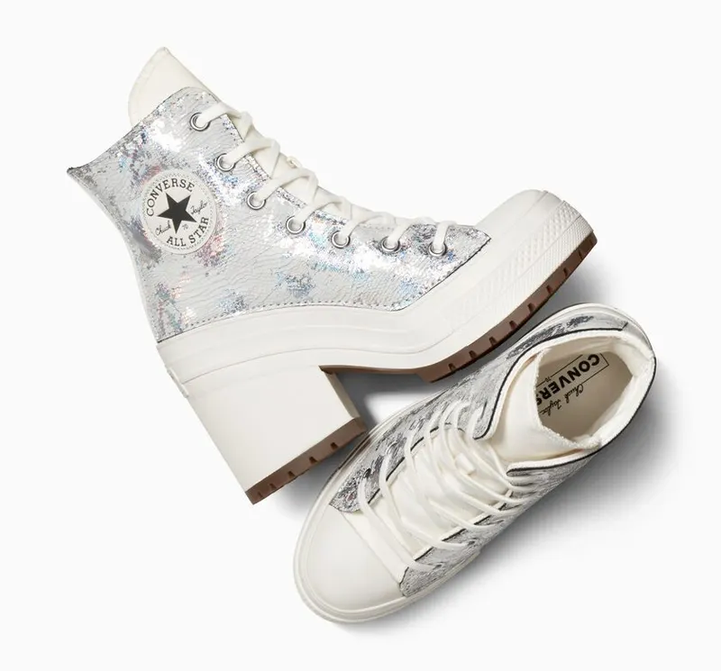 Converse Chuck 70 De Luxe Heel Metallic Metal Silver (A07918C)
