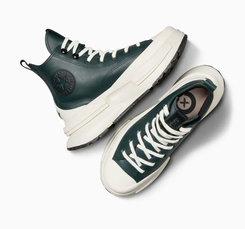 Converse Run Star Legacy CX Platform Fleece-Lined Leather Secret Pines/egret/black (A07940C)