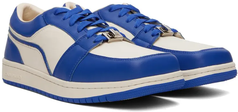 CALVINLUO Blue Square Toe Sneakers (CLFM22127)