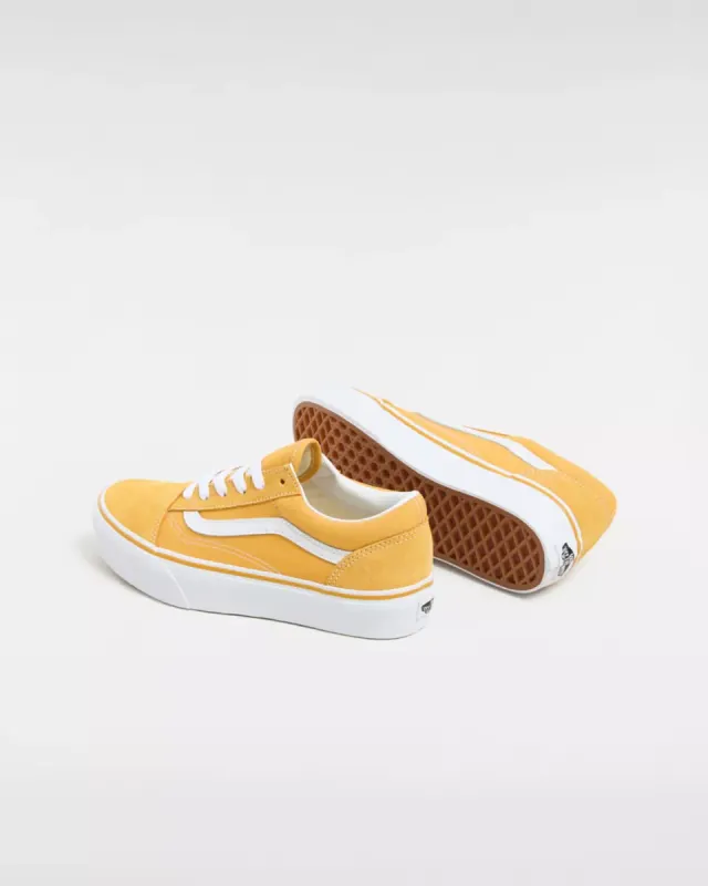 VANS Old Skool Platform Kinderschoenen Geel (VN0009PDLSV)