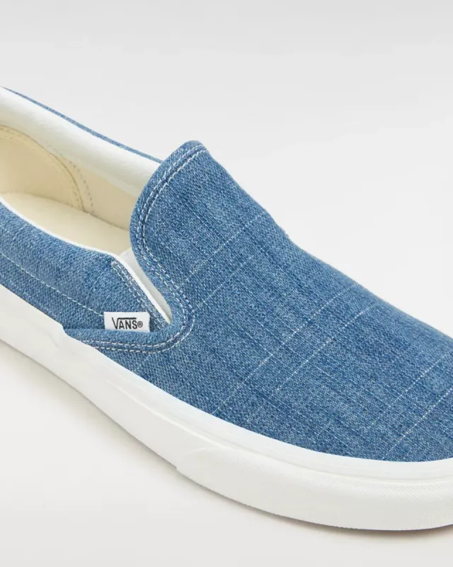 VANS Classic Slip-on Summer Linen Blauw (VN0009Q7Y6Z)