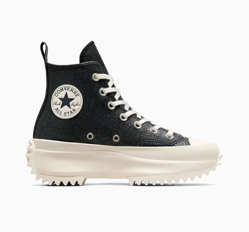 Converse Run Star Hike Platform Glitter Black/egret/egret (A07947C)