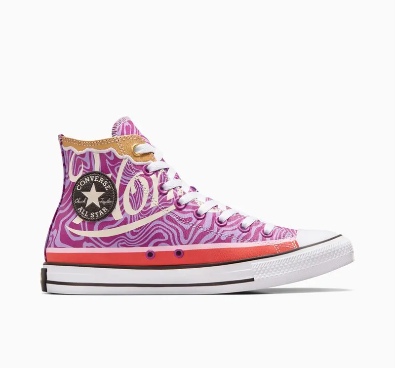 Converse Converse x Wonka Chuck Taylor All Star Swirl Pixel Purple/wit/zwart (A08154C)