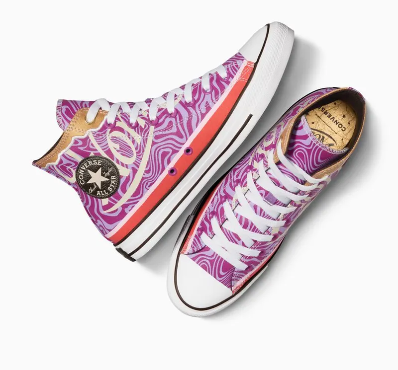 Converse Converse x Wonka Chuck Taylor All Star Swirl Pixel Purple/wit/zwart (A08154C)