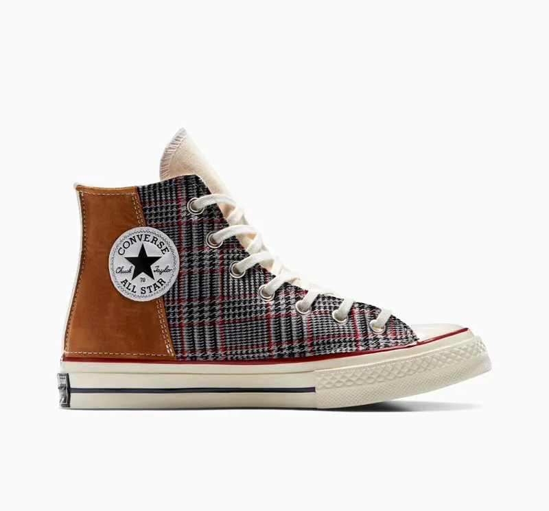 Converse Chuck 70 Leather & Canvas Patchwork Egret Leather Patchwork (A08779C)