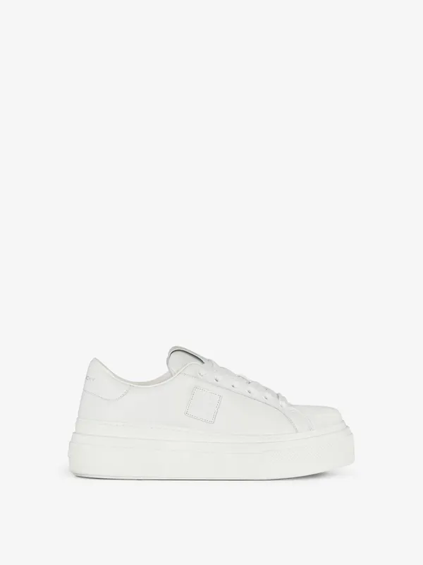 Givenchy City platform sneakers in leather (BE003FE23E-100)