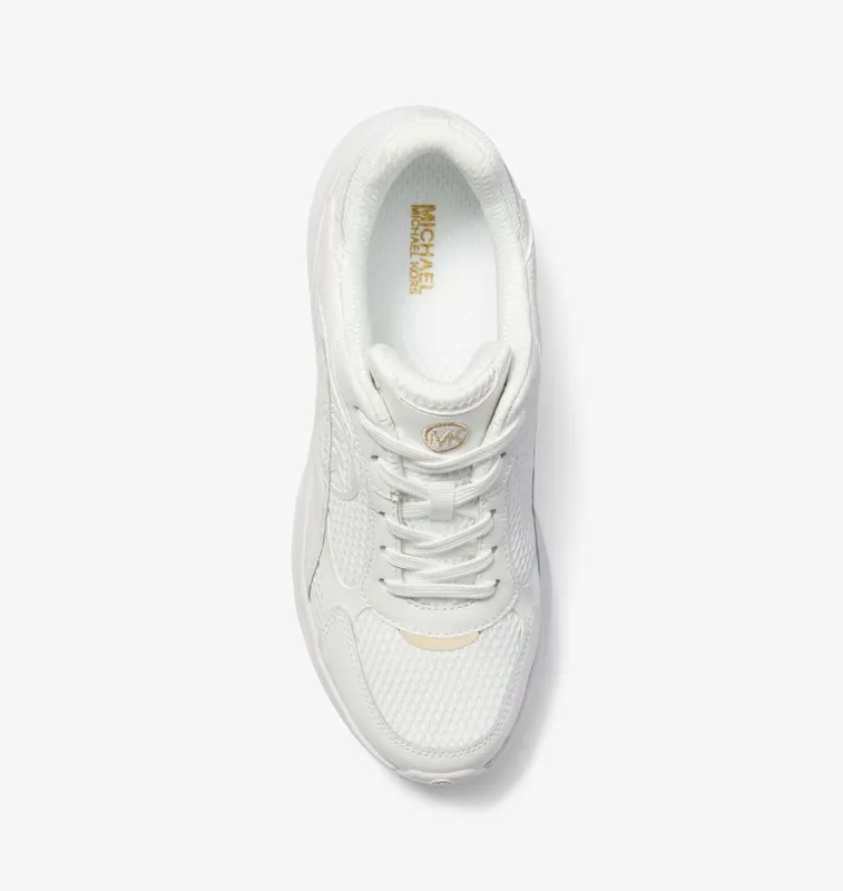 Michael Kors MK Sami Mesh and Leather Trainer – Optic White (43S4SMFSBD-1999)