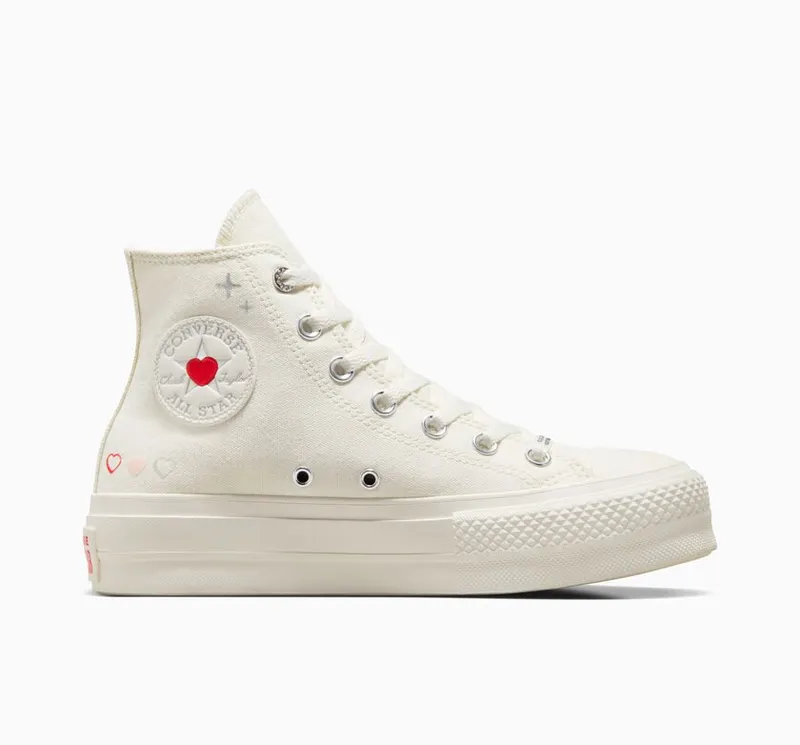 Converse Chuck Taylor All Star Lift Platform Y2K Heart Egret/peach Dream/egret (A09114C)
