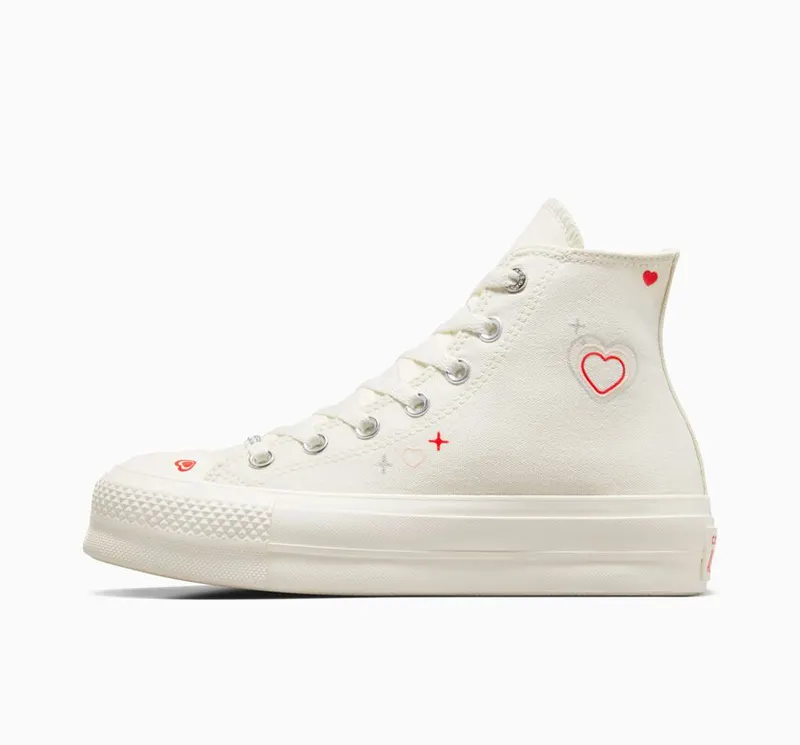 Converse Chuck Taylor All Star Lift Platform Y2K Heart Egret/peach Dream/egret (A09114C)