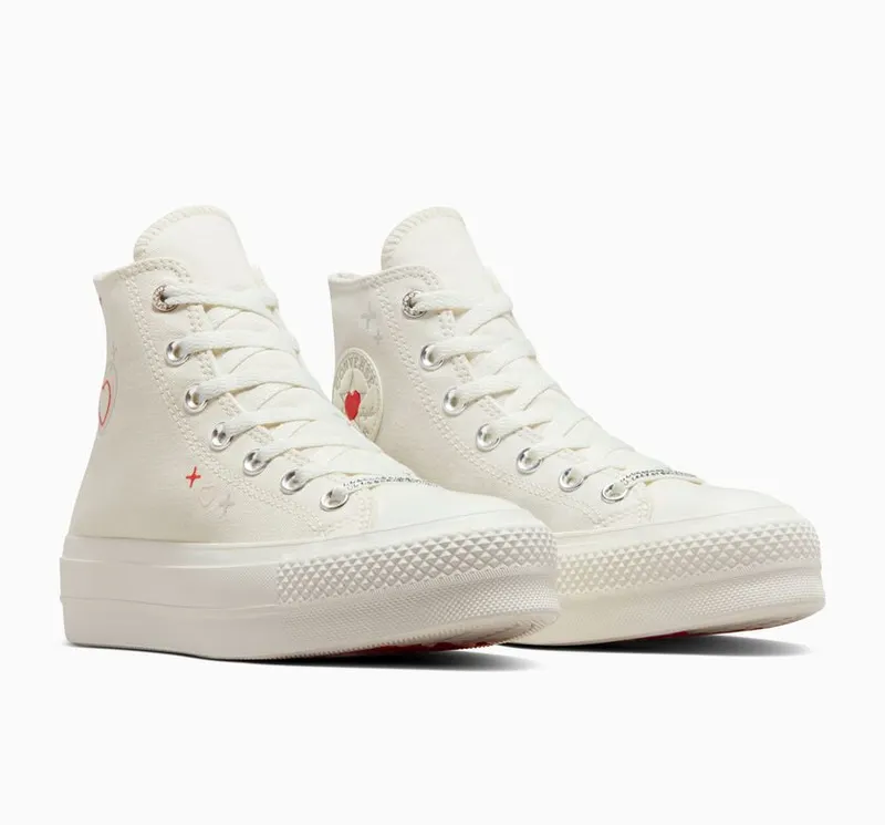 Converse Chuck Taylor All Star Lift Platform Y2K Heart Egret/peach Dream/egret (A09114C)