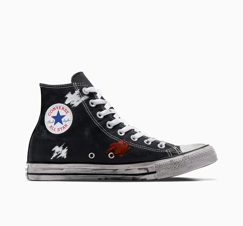 Converse Chuck Taylor All Star Scuffs Black Street Hand Paint (A09543C)