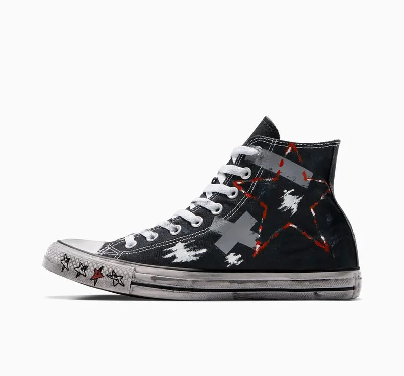 Converse Chuck Taylor All Star Scuffs Black Street Hand Paint (A09543C)