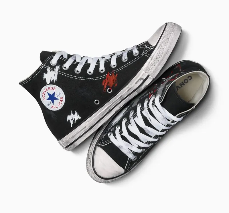 Converse Chuck Taylor All Star Scuffs Black Street Hand Paint (A09543C)