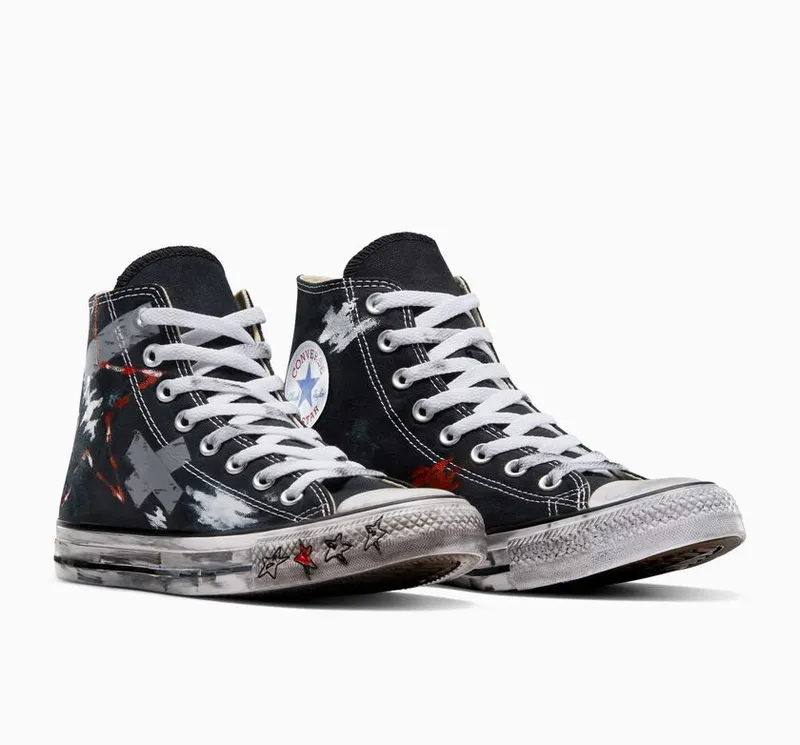 Converse Chuck Taylor All Star Scuffs Black Street Hand Paint (A09543C)