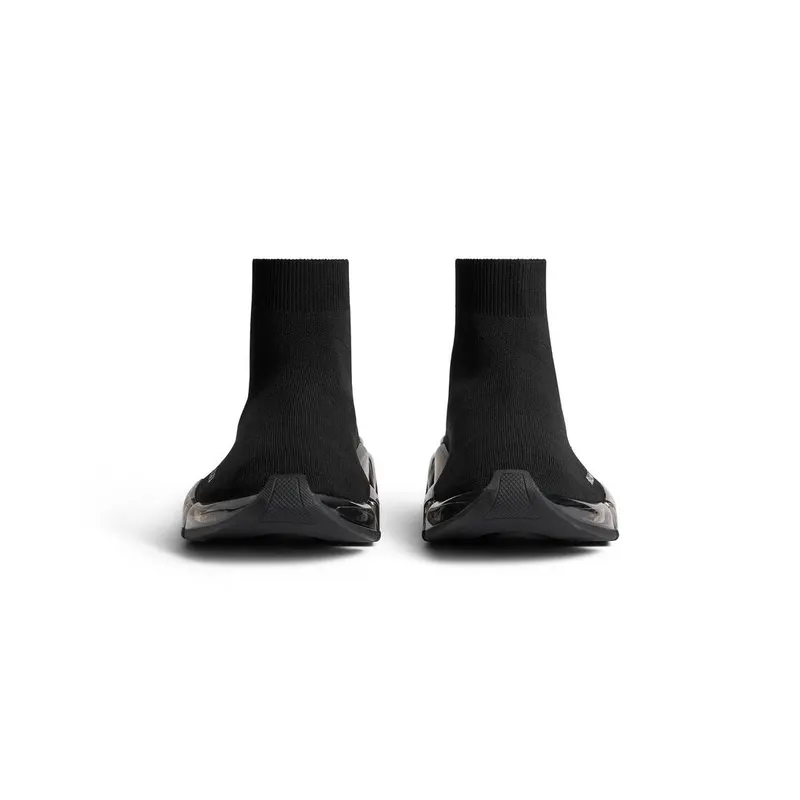 Balenciaga Speed 2.0 Full Clear Sole Recycled Knit Sneaker Black (617239W2DC41000)