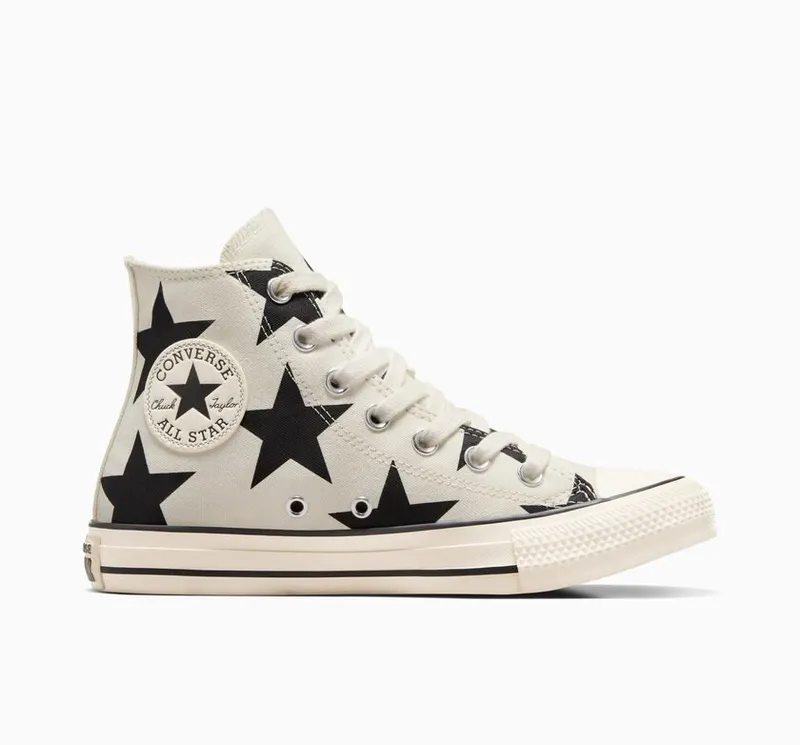 Converse Chuck Taylor All Star Large Stars Egret/zwart/egret (A09898C)
