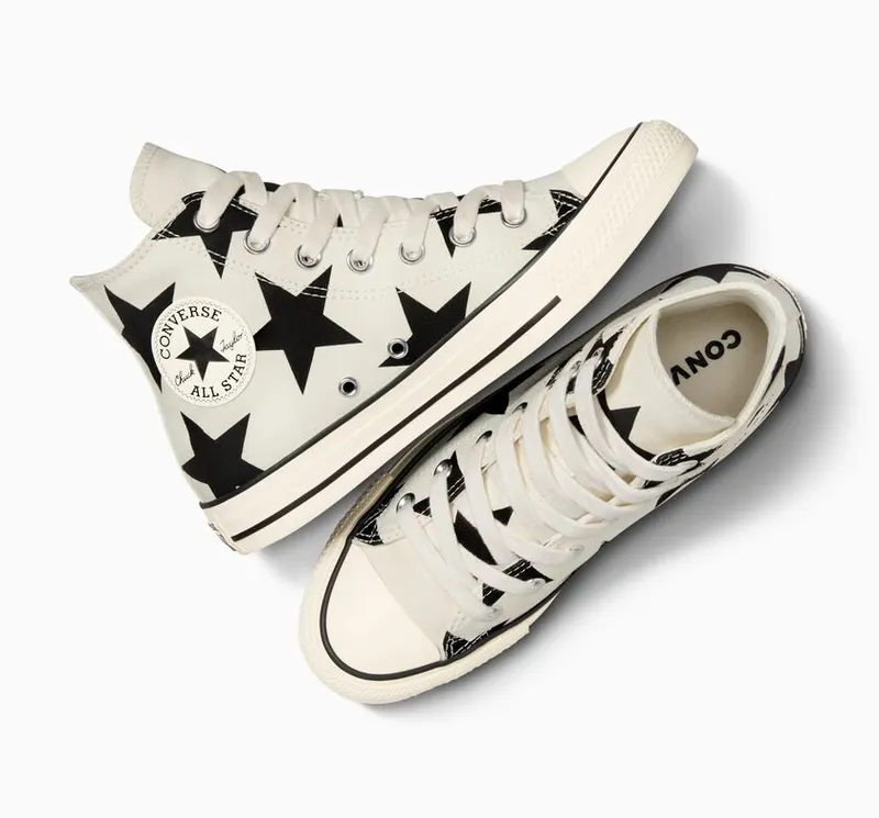 Converse Chuck Taylor All Star Large Stars Egret/zwart/egret (A09898C)